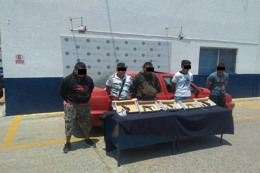Balacera en pleno centro de la ciudad de Puebla dejó un muerto y 6 detenidos